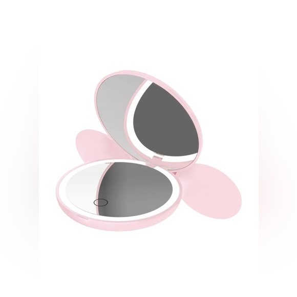 Impressions Disney Minnie Mouse LED Compact Mirror Bowtiful Matte Pink - Picture 3 of 7